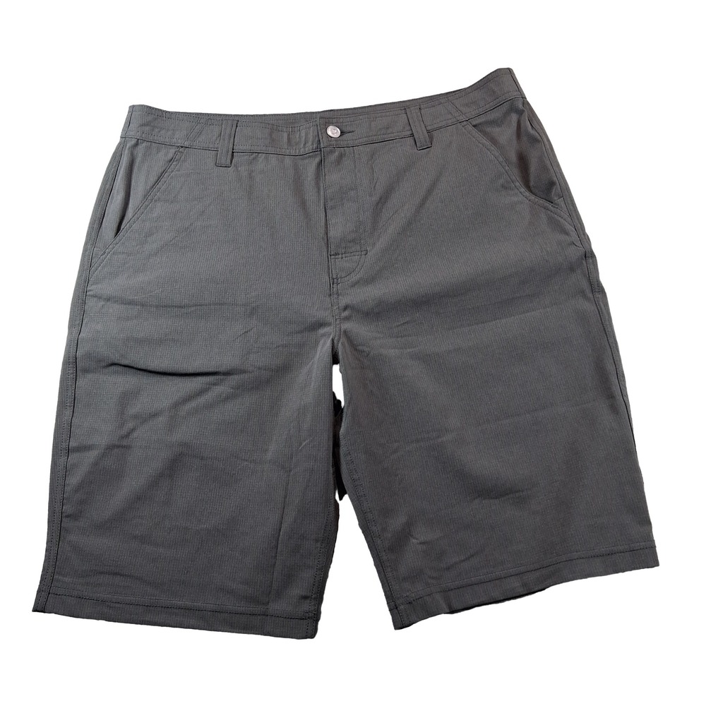 prAna Hybridizer Shorts Mens 38 Gray Standard Fit Ripstop Hiking Active 1965291